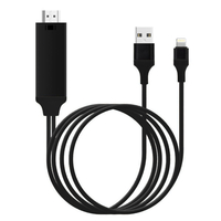 Port IP/USB vers 4K HD câble de port daffichage pour iPhone/pour iPad/pour iPod audio/vidéo/transfert de fichiers v