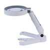Portable 18LED Touch Switch Folding 5x 11x Magnifying Glass for Precision Measurement and Repair with Detachable Handhel