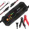 Portable 5-Amp Fully-Automatic Smart Battery Charger Trickle Charger Battery with Temperature Compensation for Car/Motor