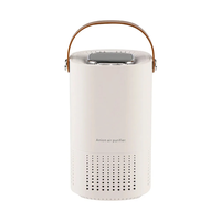 Portable Air Purifier LED Digital Display Wireless Odor Removal Negative Ion Generator for Car and Home