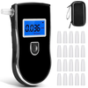 Portable Alcohol Breathalyzer with 20 Mouthpieces Professional Grade Accuracy Blood Alcohol Tester LCD Screen Personal A