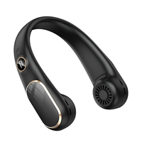 Portable Bladeless Neck Fan, 4 Adjustable Wind Speeds with LED Display, 2400 mAh Battery Operated Hands Free Wearable Pers