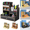 Porte-stylo de bureau en bois multifonction bureau école papeterie support de rangement étui stylo de bureau organisateu