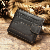Portefeuille de sac de carte de licence en cuir véritable pour hommes
