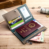 Portefeuille de sac de passeport mince antivol de voyage en cuir véritable pour femmes
