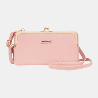 Portefeuille de sac de téléphone solide pour femmes 8 fentes pour cartes 6, 5 pouces
