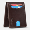 Portefeuille en cuir de vachette de première couche en cire à huile courte pour hommes RFID bloquant le porte-monnaie à