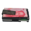 Portefeuille mince en aluminium de poche de portefeuille avant et porte-monnaie minimaliste RFID Blocking EDC Gadget