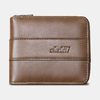 Portefeuille multi-fente pour homme en similicuir rétro classique en cuir ciré
