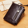 Portefeuille porte-cartes multi-fentes en cuir véritable pour homme RFID