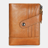 Portefeuille pour hommes en cuir véritable vintage RFID avec fermeture à glissière bloquante
