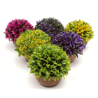 Pot Coloré Artificiel Art Topiaire Arbre Boule Plantes Pot pour Jardin Bureau Maison Intérieur Fleur de Décor