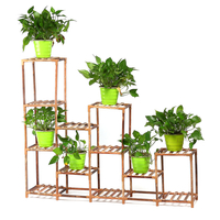 Pot de fleur en bois à plusieurs niveaux support intérieur extérieur jardin plante étagère fleur succulente étagères de