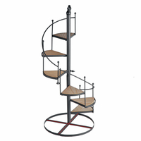 Pot de fleur européen support de plante étagères en bois escalier multicouche rotatif adapté au salon ou au balcon
