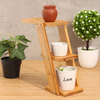 Pot de fleur Support à plantes en bambou Décorations extérieures intérieures de patio en bambou