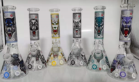 Pot de fumée à faible drainage de combinaison de bouteille deau conique en verre borosilicaté élevé