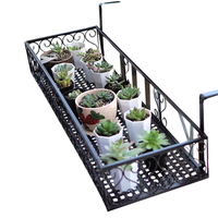 Pot de fleur support de balcon en fer forgé suspendu pour la maison