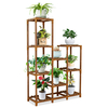 Pots de plantes de support de fleur en bois de 4 niveaux supportent létagère daffichage de bonsa intérieur ex