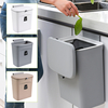 Poubelle suspendue de porte darmoire 9L peut glisser le couvercle de la poubelle de stockage des déchets pour la cu