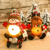 Poupée de noël avec des lumières père noël élan bonhomme de neige bonhomme de neige arbre pendentif poupée accrocher des
