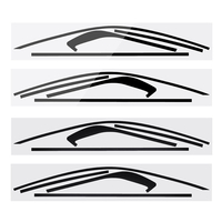 Pour 2013-17 Hondas Accord Coupe Fenêtre Autocollant Decal Chrome Trim Blackout
