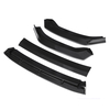Pour Audi A3 S3 2017-2019 4 pièces Double couche en Fiber de carbone Look pare-chocs avant lèvre Spoiler couverture garn
