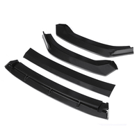 Pour Audi A3 S3 2017-2019 4 pièces Double couche en Fiber de carbone Look pare-chocs avant lèvre Spoiler couverture garn