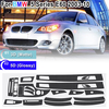 Pour BMW 5-Series E60 2003-10 garniture de décalque de vinyle autocollant en fibre de carbone brillant / mat