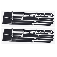 Pour BMW X5 2007-2013 brillant / mat en fibre de carbone autocollant vinyle autocollant garniture 22 PCS