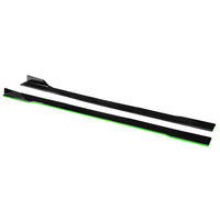 Pour Dodge Challenger SRT R / T Scat Pack 86, 6 pouces jupe latérale Extension de panneau de bascule ligne verte