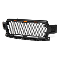 Pour Ford F150 2018 2019 Grille De Grille Avant Style Raptor Noir Ambre LED