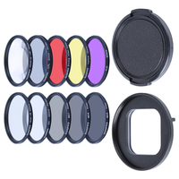 Pour GoPro Hero 9 Filter ND CPL UV Star 10X Lentille de plongée avec bague adaptatrice 52mm