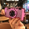 Pour iPhone X/6 Plus/7 Cas Mode Bling Glitter Creative Caméra Motif Cas De Protection Couverture Arrière