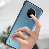 Pour OnePlus 7T Bakeey Mat ultra mince sans cadre avec anneau de doigt Étui de protection rigide pour PC