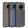 Pour OnePlus 7T Bakeey Étui de protection en silicone de luxe en fibre de carbone antichoc anti-empreintes digitales