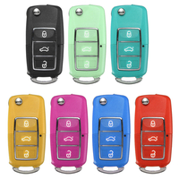 Pour VW Golf Passat Coléoptère Jetta Polo Bora 3 Bouton Clé De Voiture Clé Fob Remplacement 7 Couleurs