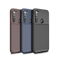 Pour Xiaomi Redmi Note 8 2021 étui Bakeey étui de protection en silicone antichoc en Fiber de carbone de luxe Non origin