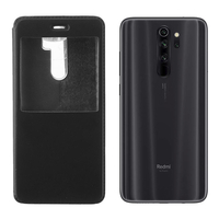 Pour Xiaomi Redmi Note 8 Pro étui Bakeey pare-chocs de luxe avec fenêtre de vue en cuir PU complet du corps Pro étui de