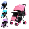 Poussette bébé anti-secousse légère avec pédale réglable pliante chariot de transport de bébé portable pour 0-3 ans