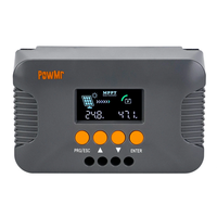 PowMr MPPT Boost Voltage Charge Controller 10A 24V 36V 48V 60V 72V for LiFePO4 Gel Flooded Lead-Acid Battery Max PV 400W
