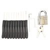 Pratique de cadenas visuel interne transparente avec 10pcs déverrouillage verrouiller / clé verrouiller les outils de sé