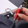 Pratique rétro métal multifonctionnel 6 en 1 tournevis stylo à bille écran tactile stylo capacitif porte-clés avec règle