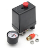 Pressostat de compresseur dair monophasé 220V 1/4 pouces BSP 4 ports avec jauge de soupape de sécurité