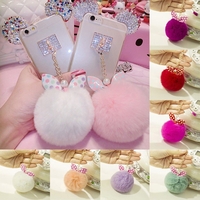 Pretty Super Soft Porte-clés oreilles de lapin pour sacs iPhone6 iPhone 7