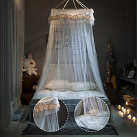Princesse suspendue ronde dentelle lit à baldaquin fabrication confortable étudiant Dome moustiquaire moustiquaire lit à