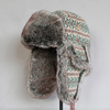 Print Trapper Hats Beanie Russian Winter Chapeaux chauds