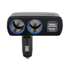 Prise allume-cigare à 2 voies avec double chargeur dinterface USB pliable