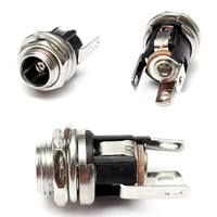 Prise audio de Jack en métal dalimentation dénergie de C.C de 5.5mm x 2.1mm avec lécrou et la rondelle