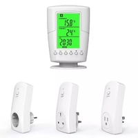 Prise de thermostat sans fil programmable TS-2000 blanc LCD prise de contrôle de température intelligente pour la maison