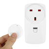Prise de télécommande sans fil AC220V Prise UK + Télécommande ronde SOS Télécommande